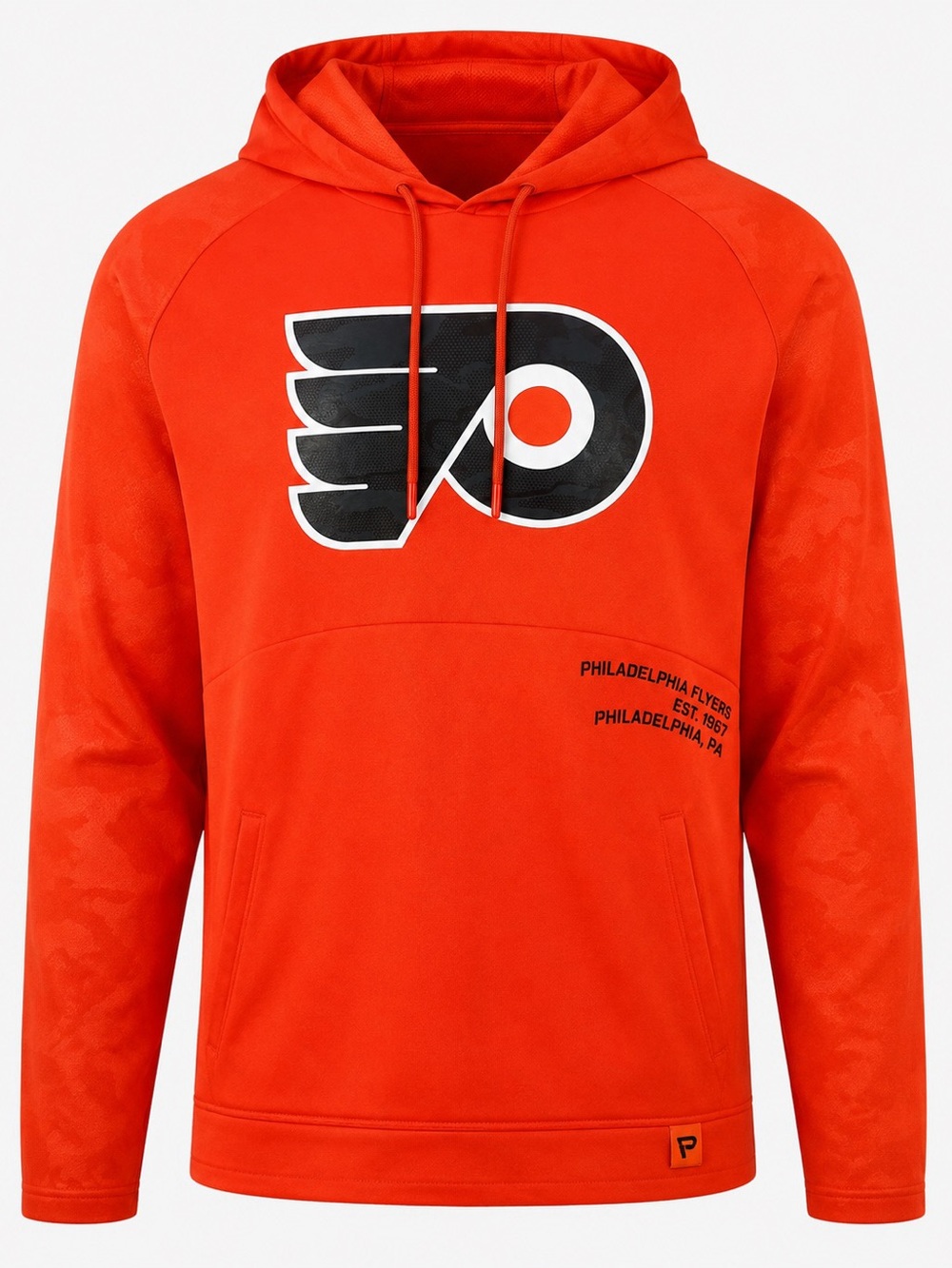 Philadelphia Flyers Fanatics Hoodie Men’s Large Orange NHL Pullover Camo Logo